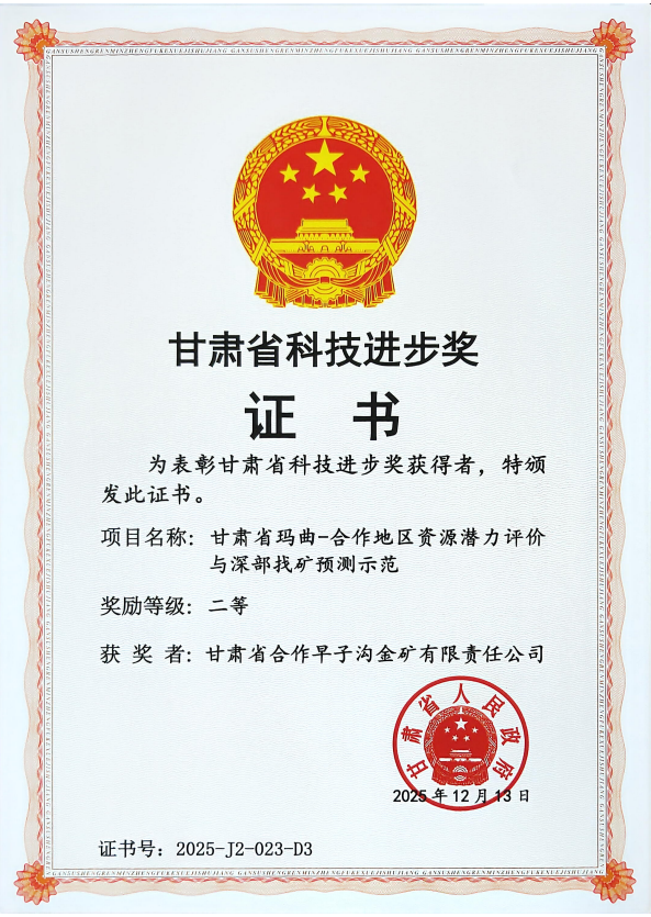 甘肃省科技进步二等奖